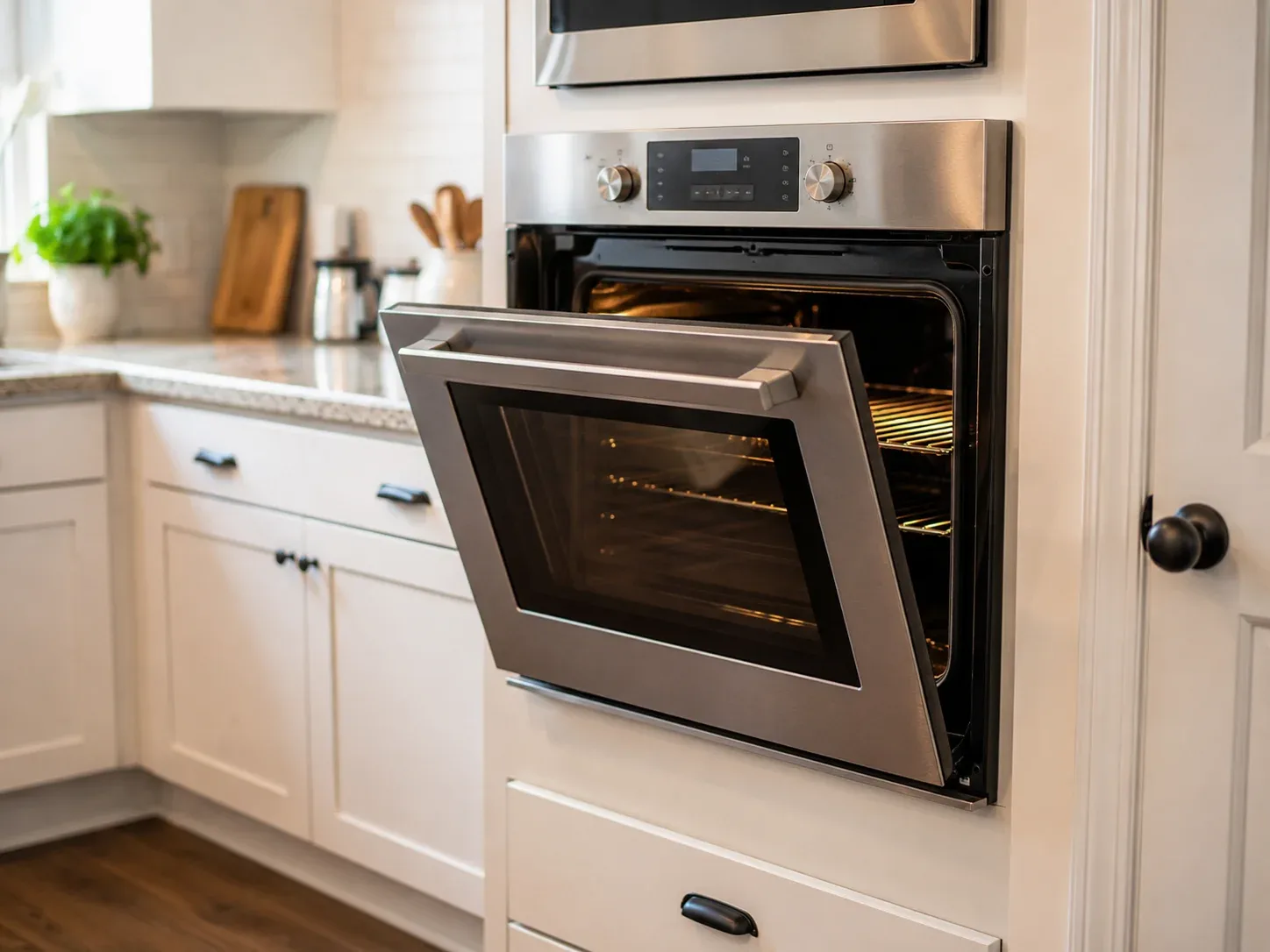 Modern residential oven in kitchen