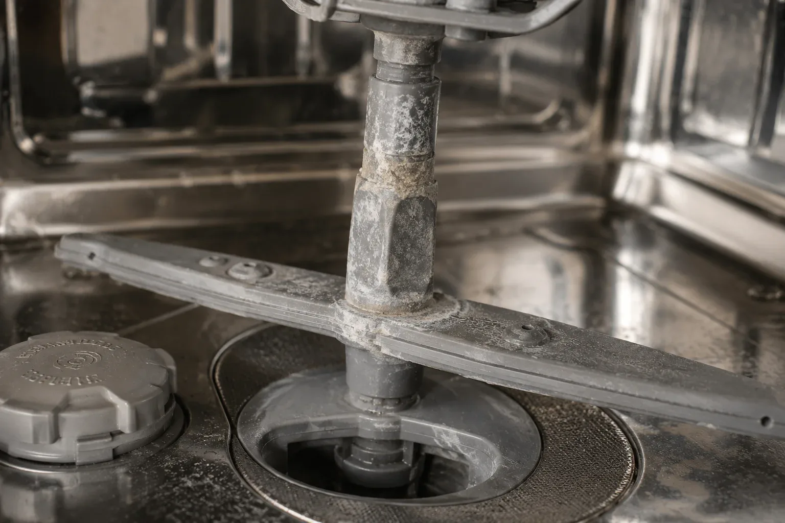 Mineral buildup and water-related appliance detail