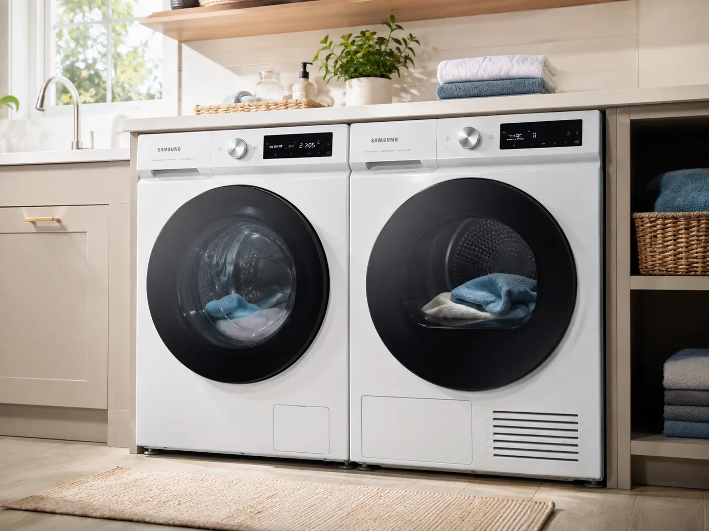 Samsung washer and dryer set for laundry repair