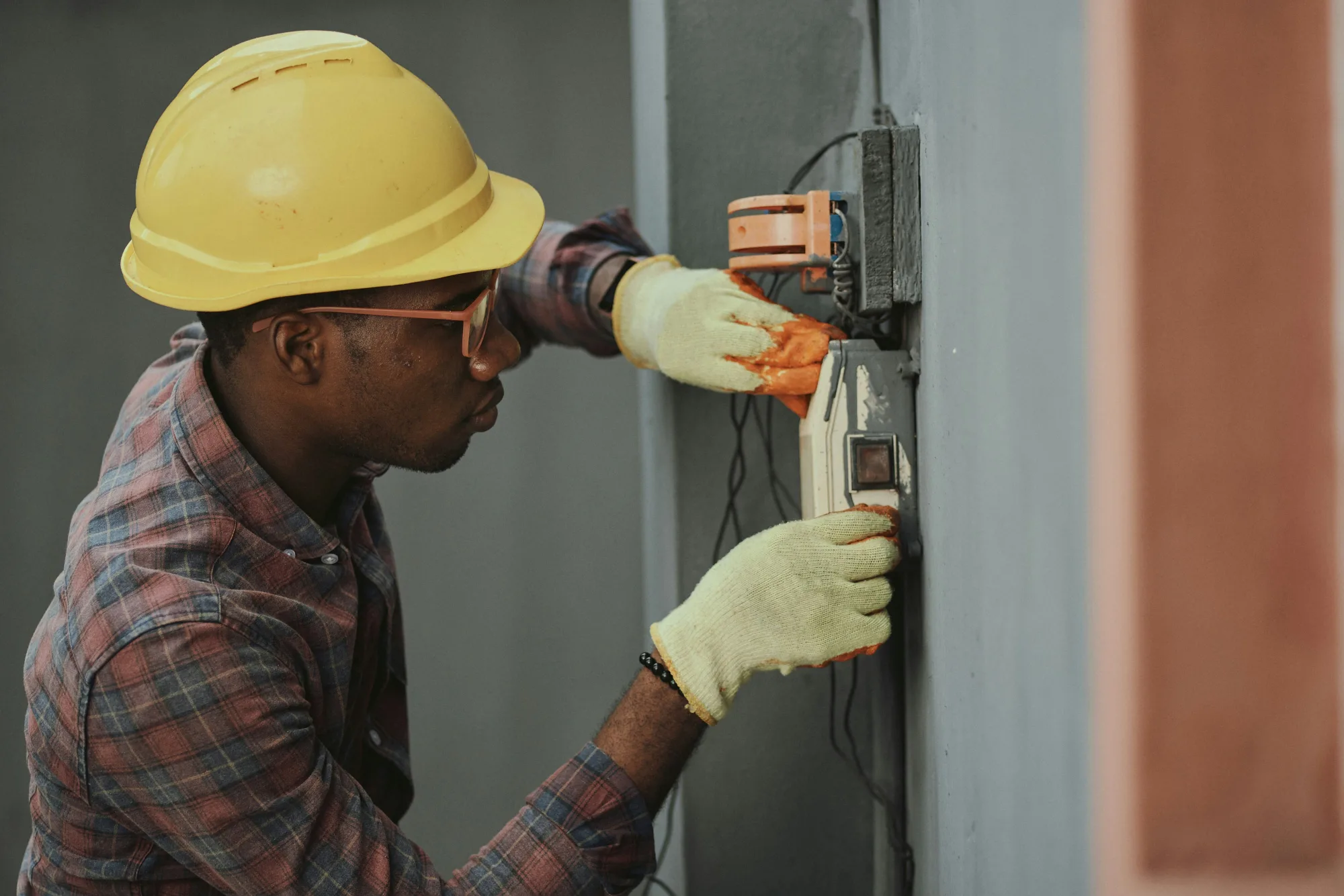 Repair technician at work